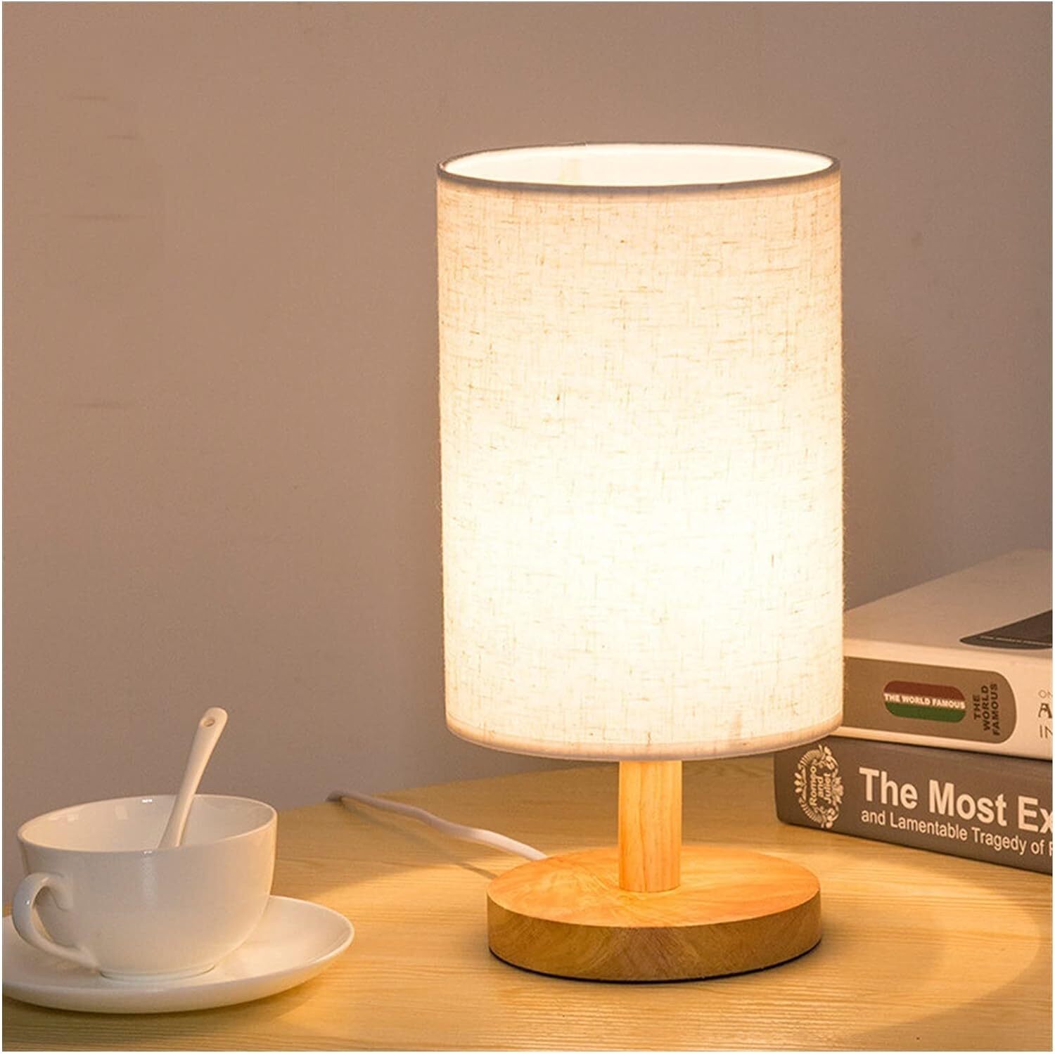 Classic Wooden LED Table Lamp Night Light