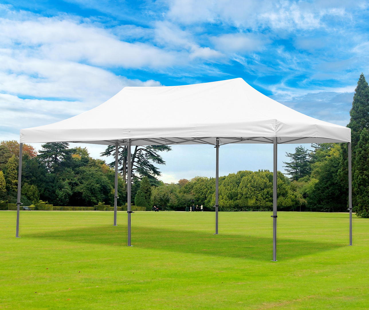 6m x 3m Large Outdoor Gazebo Tent Marquee (White)
