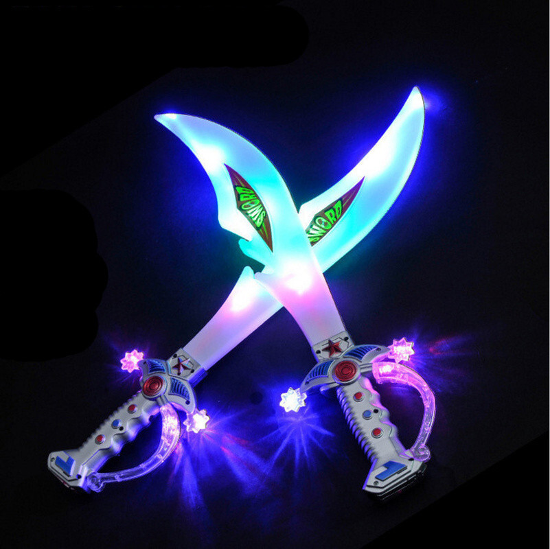 LED Light Up Toy Sword with Flashing Lights and Music