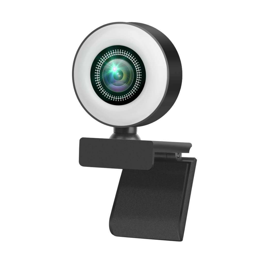 1080p Webcam with Adjustable Ring Light