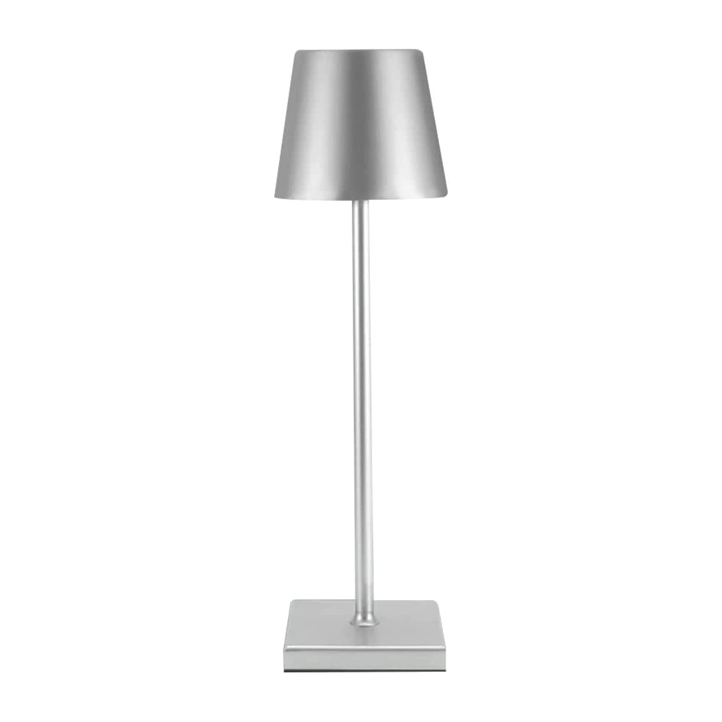 Luxury Designer LED Metal Tall Table Lamp Cordless Touch Sensor Night Light (Silver)