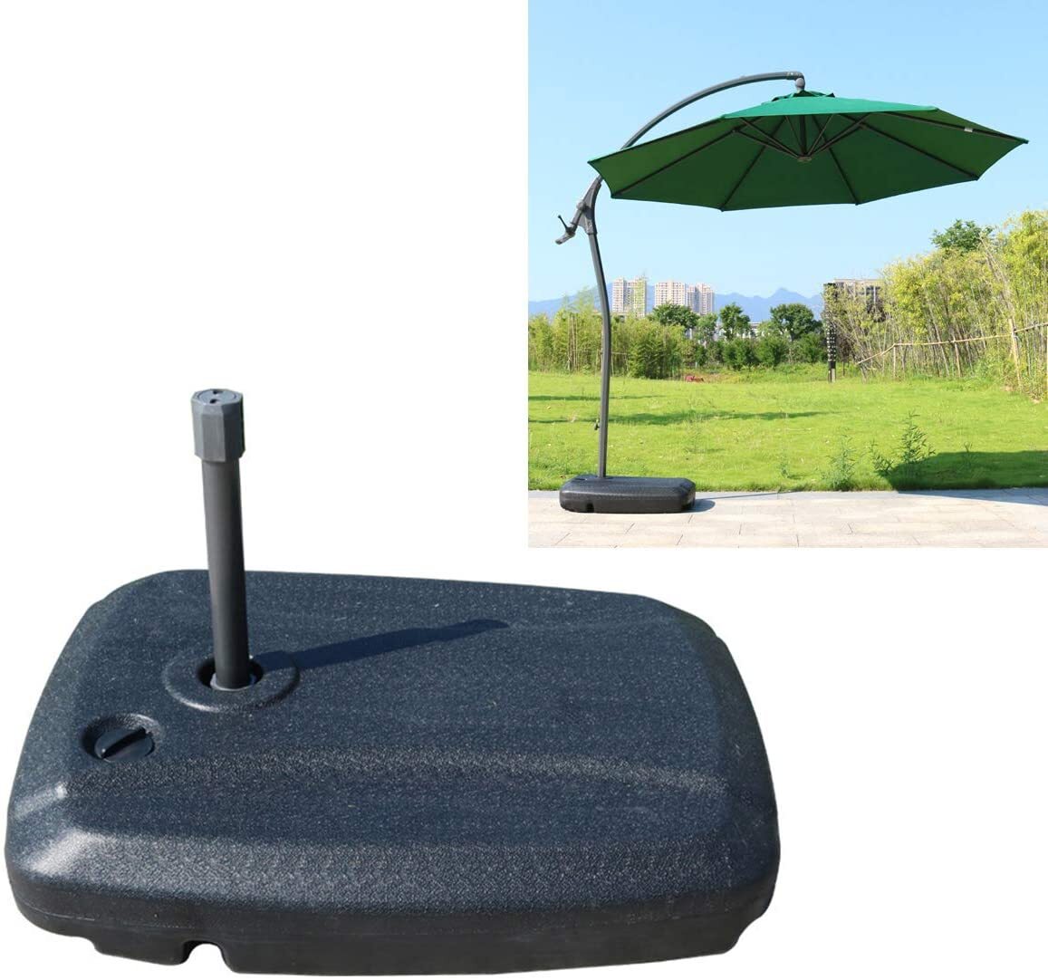 Outdoor Umbrella Stand Sand/Water Filled Cantilever Base Holder