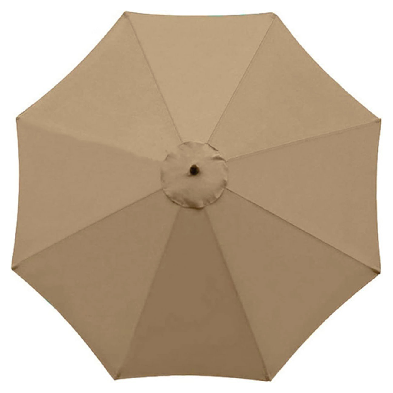 3m Patio Umbrella Replacement Cover 10ft 8 Ribs Large Outdoor Canopy (Beige)