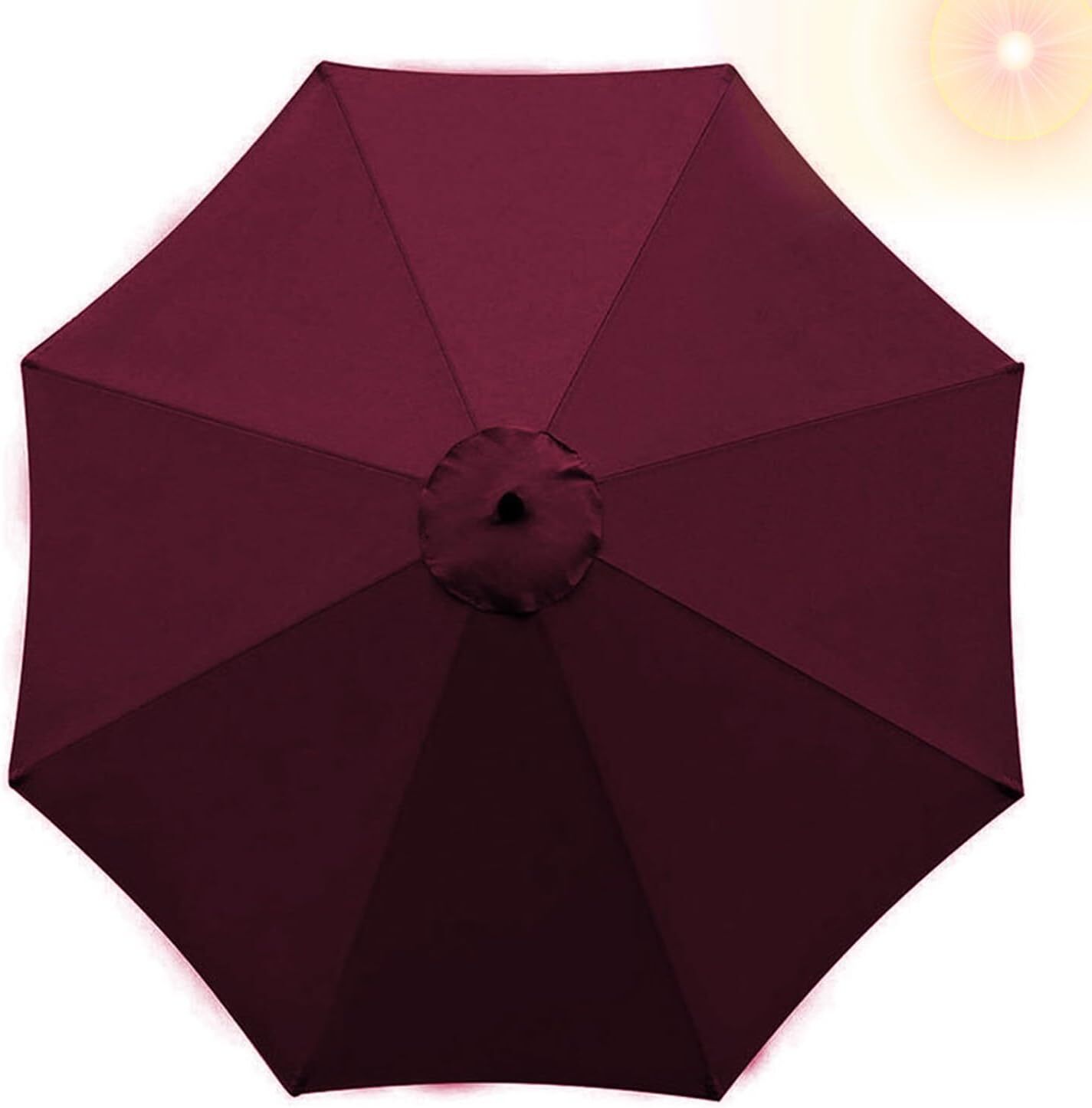 3m Patio Umbrella Replacement Cover 10ft 8 Ribs Large Outdoor Canopy (Maroon)