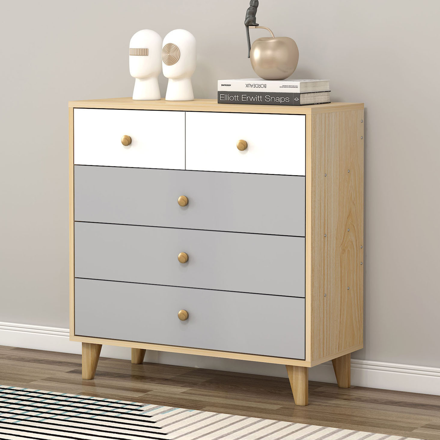 Deluxe Unity Tallboy Chest of 5 Drawers