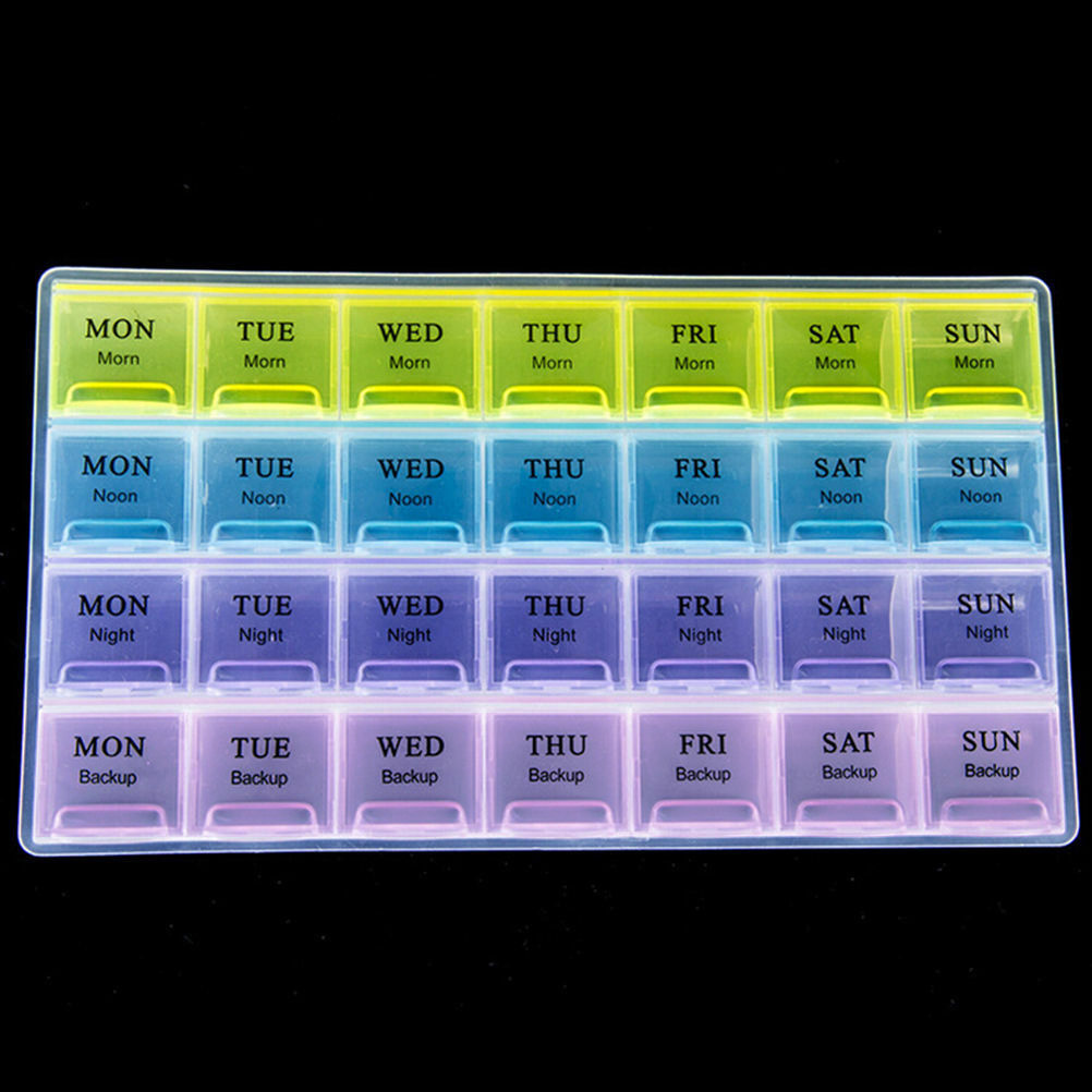28-Day Weekly Tablet Pill Box Holder Medicine Storage Organizer Case Container
