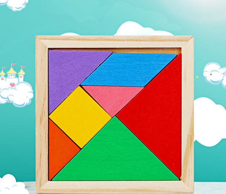 Classic Wooden Tangram Jigsaw Puzzle Educational Toy