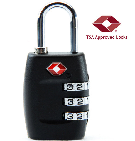 TSA approved Travel Lock Luggage Security Lock Suitcase Padlock Black