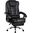 Apex Deluxe Executive Reclining Office Chair with Foot Rest (Black)