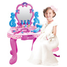 Beauty Dresser Make Up Vanity Table Play Set with Music and Light
