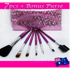 7PC Professional Beauty Make up Brush Set with Purse