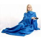 Sleeved Fleece Snuggle Blanket with Sleeves (Blue)