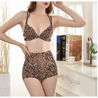 Leopard Print High Waist Body Shaper Shapewear Underwear Seamless Panties