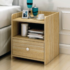 2 x Varossa Classic Bedside Table with Drawer (Oak)