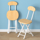 2 x Grace Steel and Wood Folding Chair (Oak)
