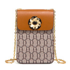 Luxe Designer Style Phone Crossbody Bag Pouch Purse Handbag (Copper)