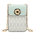 Luxe Designer Style Phone Crossbody Bag Pouch Purse Handbag (Lime)