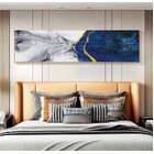 Abstract Wall Art Framed Long Canvas Painting - 100cm x 30cm