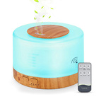  Multifunction Smart Humidifier Diffuser with LCD and Remote Control (Wood Grain)