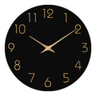Minimalist Wooden Home Decor Black Wall Clock 