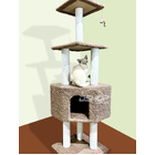 Large Cat Scratching Post Pole Tower  (Caramel / Coffee)