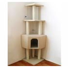4-Level Large Cat Scratching Post Pole Tower (Cream)