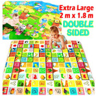2m Double Sided Large Alphabet & Animal Farm Baby Kids Play Mat