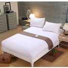 Luxe Home 3-Piece Bed Set Fitted Sheet and Pillowcases - Queen Size 180cm (White)