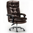 President Premium Plush Executive Reclining Office Chair (Dark Brown)
