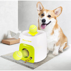 Automatic Pet Feeder Interactive Fetch & Treat Toy Tennis Ball Launcher Dog Training Machine