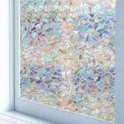 3D Window Privacy Film Frosted Glass Covering Cling Static Vinyl Decal Sticker (200cm x 45cm)