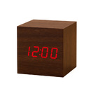 LED Wooden Block Desk Alarm Clock