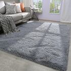 Large Plush Shag Rug Carpet Mat (Grey,160 x 230)