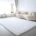 Large Soft Shag Rug Carpet Mat (White, 230 x 160)