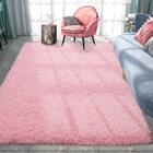 Soft Shag Rug Carpet Mat (Pink,120 x 160)