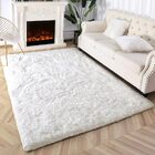 Soft Shag Rug Carpet Mat (Cream White, 160 x 120)