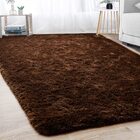 XL Extra Large Soft Shag Rug Carpet Mat (Chocolate, 200 x 300cm)