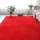 XL Extra Large Soft Shag Rug Carpet Mat (Red, 300 x 200)