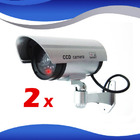 2 x IR Simulation Dummy Security Cameras
