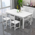 5 x Piece Set Bliss Wood & Steel Dining Table & Chairs (White)