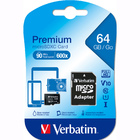 Verbatim Micro SDHC 64GB Card (Class 10) w/ Adaptor