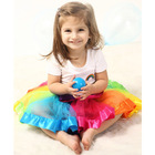 Deluxe Girl's Princess Tutu Skirt (Colourful Rainbow)