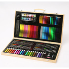 180 PC Large Complete Painting Set In Wooden Box Drawing Colour Pens Kit