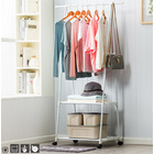 Large Double 2-Tier Coat Hanging Stand Wardrobe Clothes Hanger Rack