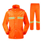 Hi Vis Rain Coat Waterproof Jacket & Trousers Set