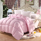 Royal Comforter Microfiber Quilt Doona Blanket (Pink, 180cm x 220cm)