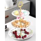 3-Tier Cake Stand Snack Dessert Fruit Plate Decorative Food Tray