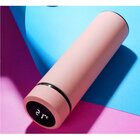 Stainless Steel Thermal Flask Water Bottle with Digital Temperature Display (Pink)