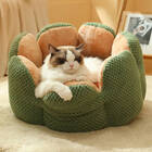 Cactus Flower Petal Shaped Pet Bed Comfy Cat Dog Nest (Green, 40cm)