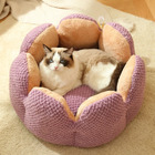 Large Cactus Flower Petal Shaped Pet Bed Comfy Cat Dog Nest (Purple, 60cm)
